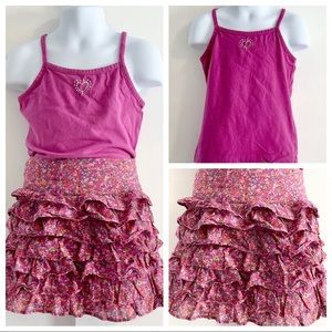 Girl’s-Circo Tank/ Old Navy Ruffle Skirt Set